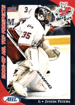 2006-07 Choice AHL Top Prospects #2 Justin Peters Front