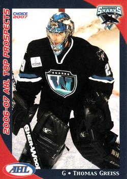 2006-07 Choice AHL Top Prospects #50 Thomas Greiss Front