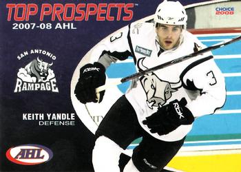 2007-08 Choice AHL Top Prospects #43 Keith Yandle Front