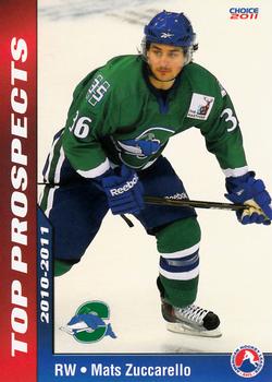 2010-11 Choice AHL Top Prospects #50 Mats Zuccarello Front