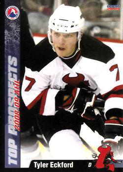 2008-09 Choice AHL Top Prospects #19 Tyler Eckford Front
