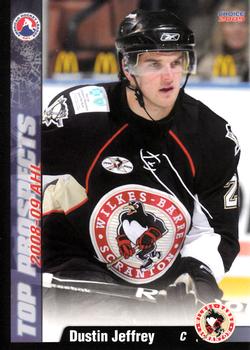 2008-09 Choice AHL Top Prospects #47 Dustin Jeffrey Front