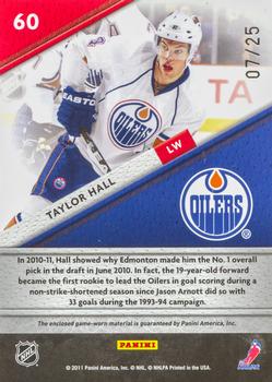 2011-12 Panini Certified - Fabric of the Game Claim To Fame Die Cut #60 Taylor Hall Back