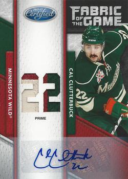 2011-12 Panini Certified - Fabric of the Game Jersey Number Autographs Prime #69 Cal Clutterbuck Front