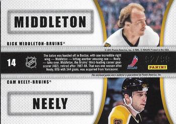 2011-12 Panini Certified - Shirt Off My Back Combos #14 Cam Neely / Rick Middleton Back