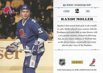 2011-12 Panini Certified - Throwback Threads Mirror Gold #2 Randy Moller Back