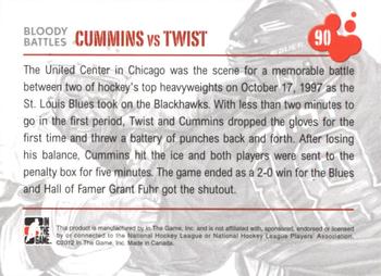 2011-12 In The Game Enforcers #90 Jim Cummins / Tony Twist Back