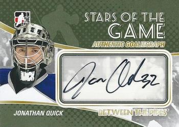 2010-11 In The Game Between The Pipes - Autographs #A-JQ Jonathan Quick Front