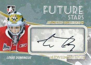 2010-11 In The Game Between The Pipes - Autographs #A-LD Louis Domingue  Front