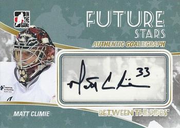 2010-11 In The Game Between The Pipes - Autographs #A-MC Matt Climie  Front