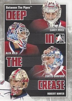 2010-11 In The Game Between The Pipes - Deep In The Crease #DC-16 Carey Price / Alex Auld / Curtis Sanford / Robert Mayer  Front