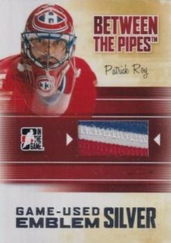 2010-11 In The Game Between The Pipes - Game-Used Emblem Silver #M-74 Patrick Roy Front