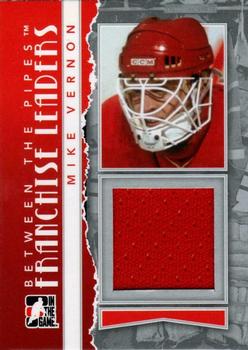 2010-11 In The Game Between The Pipes - Franchise Leaders Jerseys Silver #FL-05 Mike Vernon Front