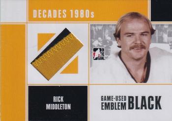 2010-11 In The Game Decades 1980s - Game Used Emblems Black #M55 Rick Middleton  Front