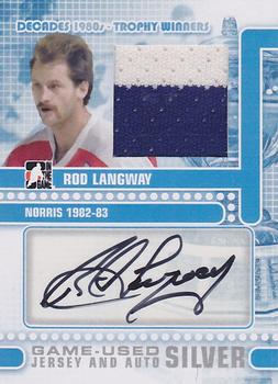 2010-11 In The Game Decades 1980s - Trophy Winners Jerseys Autographs Silver #TWJA-RL Rod Langway  Front