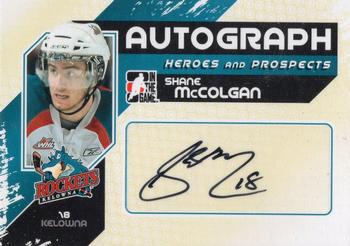 2010-11 In The Game Heroes and Prospects - Autographs #A-SM Shane McColgan  Front