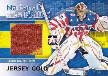 2010-11 In The Game Heroes and Prospects - National Pride Jerseys Gold #NATP-04 Jacob Markstrom  Front