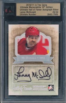 2010-11 In The Game Ultimate Memorabilia - Hall of Famer Autographs #47 Lanny McDonald  Front