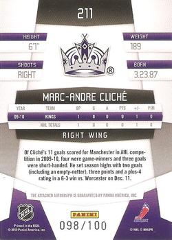 2010-11 Panini Certified - Mirror Red #211 Marc-Andre Cliche Back