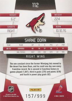 2010-11 Panini Certified - Platinum Red #112 Shane Doan  Back