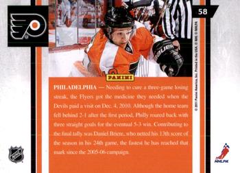 2010-11 Panini Pinnacle - Rink Collection #58 Daniel Briere Back