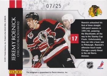 2010-11 Playoff Contenders - Legendary Contenders Autographs #17 Jeremy Roenick  Back