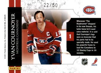 2010-11 Playoff Contenders - Legendary Contenders Green #1 Yvan Cournoyer  Back
