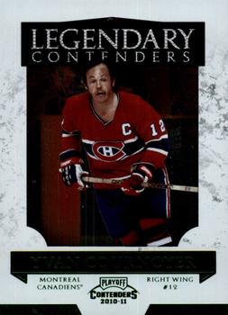 2010-11 Playoff Contenders - Legendary Contenders Green #1 Yvan Cournoyer  Front
