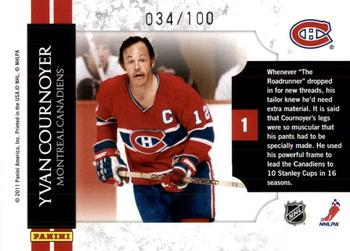 2010-11 Playoff Contenders - Legendary Contenders Purple #1 Yvan Cournoyer  Back