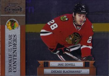 2010-11 Playoff Contenders - Rookie of the Year Contenders #15 Jake Dowell  Front