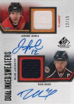 2010-11 SP Game Used - Inked Sweaters Dual #DIS-IN Jarome Iginla / Rick Nash  Front