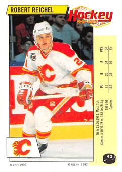 1992-93 Panini Hockey Stickers (French) #42 Robert Reichel  Front