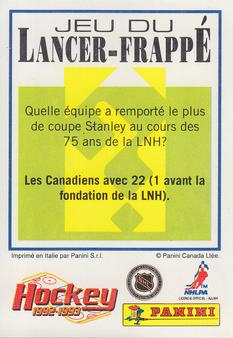 1992-93 Panini Hockey Stickers (French) #138 Vladimir Ruzicka  Back