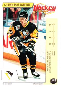 1992-93 Panini Hockey Stickers (French) #222 Shawn McEachern  Front