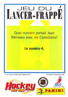1992-93 Panini Hockey Stickers (French) #264 Adam Burt  Back