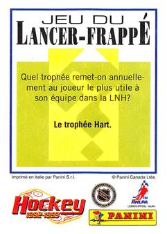 1992-93 Panini Hockey Stickers (French) #285 Al MacInnis Back