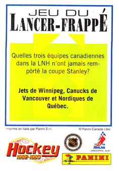 1992-93 Panini Hockey Stickers (French) #286 Chris Chelios Back