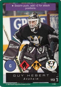 1995-96 Playoff One on One Challenge #113 Guy Hebert  Front