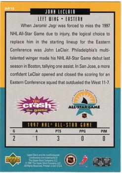 1997 Upper Deck Crash the All-Star Game #AR15 John LeClair  Back