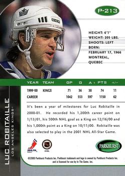 2000-01 Be a Player Memorabilia - Parkhurst 2000 (50th Anniversary) #P-213 Luc Robitaille  Back