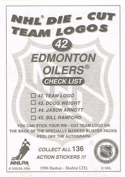 1995-96 Bashan Imperial Super Stickers #42 Edmonton Oilers / Bill Ranford Back
