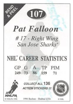 1995-96 Bashan Imperial Super Stickers #107 Pat Falloon Back