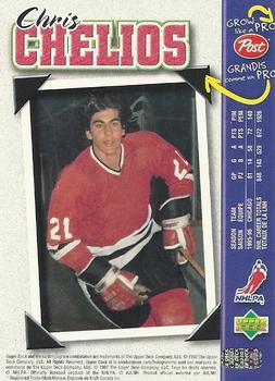 1996-97 Upper Deck Post Cereal Grow Like a Pro #NNO Chris Chelios Back
