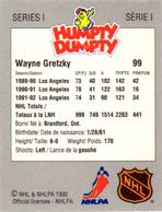 1992-93 Humpty Dumpty I #NNO Wayne Gretzky Back