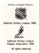 1988-89 Frito-Lay Stickers #NNO Marcel Dionne Back