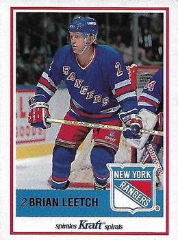 1990-91 Kraft #28 Brian Leetch Front