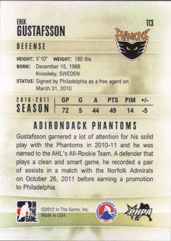 2011-12 In The Game Heroes and Prospects #113 Erik Gustafsson Back