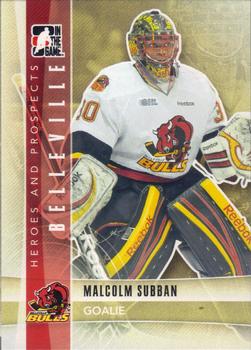 2011-12 In The Game Heroes and Prospects #20 Malcolm Subban Front