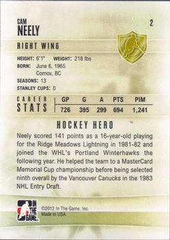 2011-12 In The Game Heroes and Prospects #2 Cam Neely Back