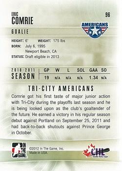 2011-12 In The Game Heroes and Prospects #96 Eric Comrie Back